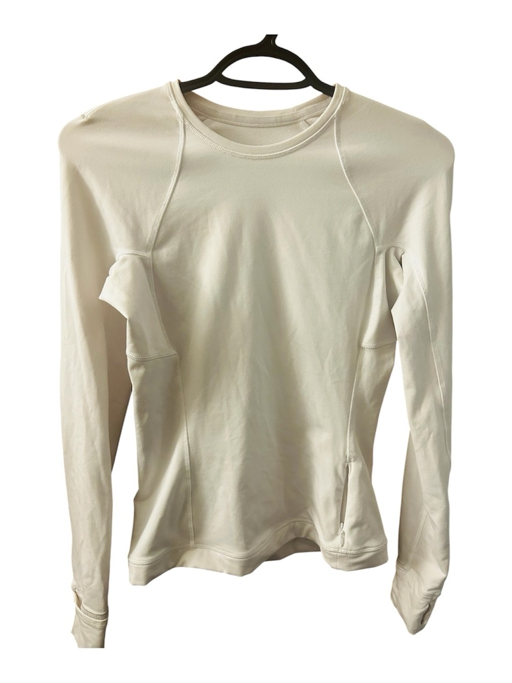 lululemon athletica Long Sleeve Crew Top in Off-White